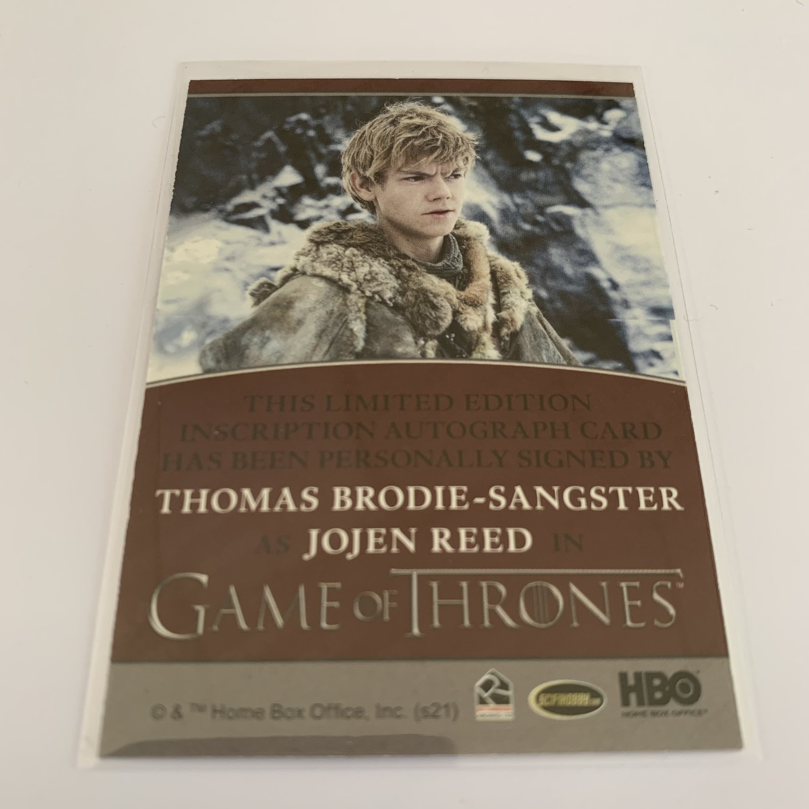 Game of Thrones Iron Anniversary S2 Autograph Thomas Brodie