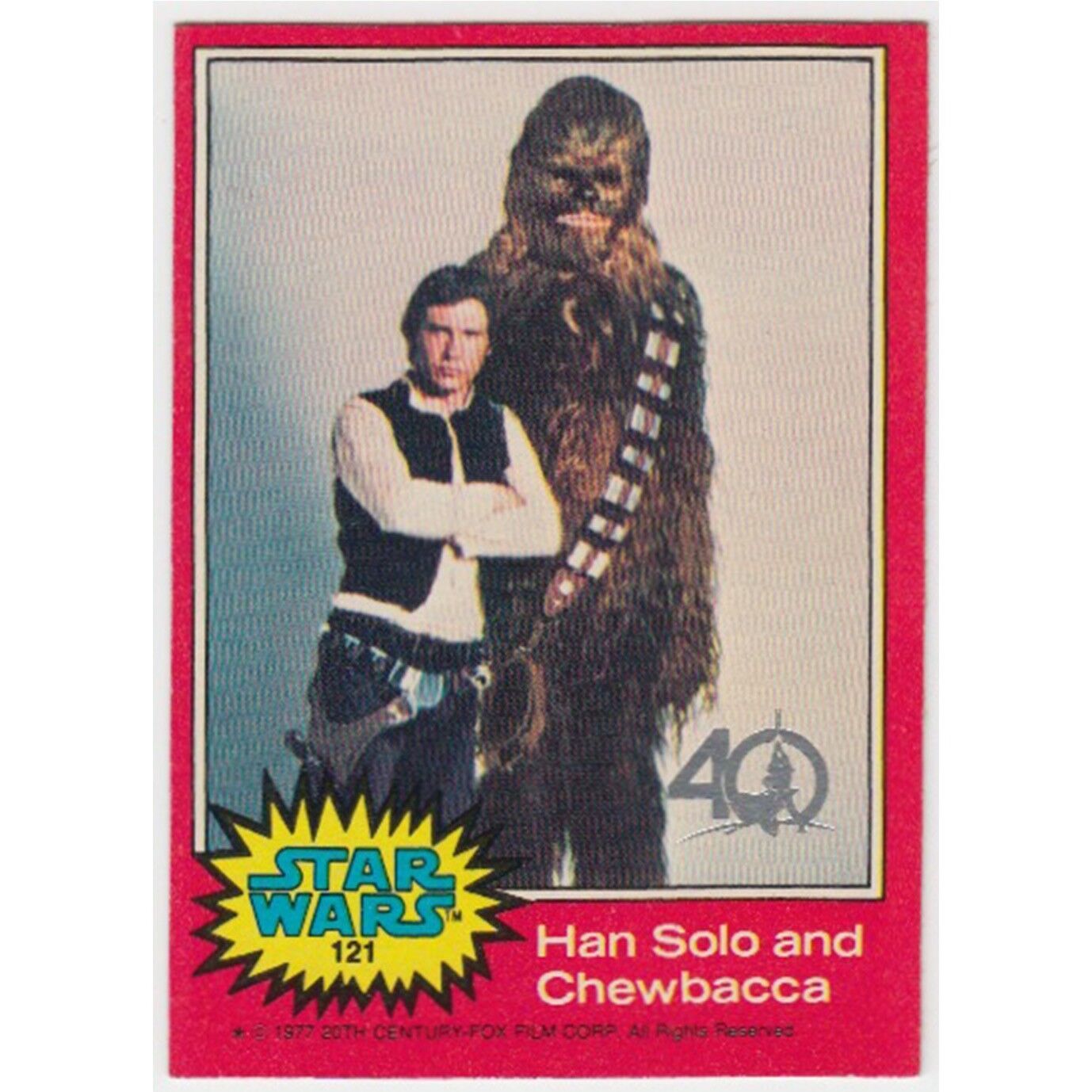 Topps Star Wars 40th Anniversary Trading Cards Buyback Card Red 121 Han ...