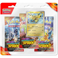 POKEMON TCG Scarlet & Violet Surging Sparks Three Booster Blister ZAPDOS PREORDER