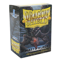 Dragon Shield Matte Sleeves BLACK 100 Pack | Standard Size TCG MTG Pokemon etc