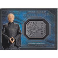 Topps Star Wars Masterwork Silver Medallion #89 /99 Chancellor Palpatine Battle