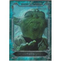 2016 Topps Star Wars Masterwork Show of Force Foil SF-4 YODA 064 /299