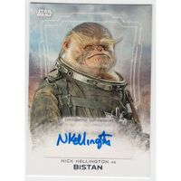Star Wars Topps Rogue One Series 1 Nick Kellington as Bistan Autograph NICE