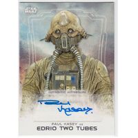 Star Wars Topps Rogue One Series 1 Paul Kasey as Edrio Two Tubes Autograph 