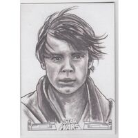 Topps Star Wars 40th Michael Barnard Luke Sketch AWESOME DETAIL