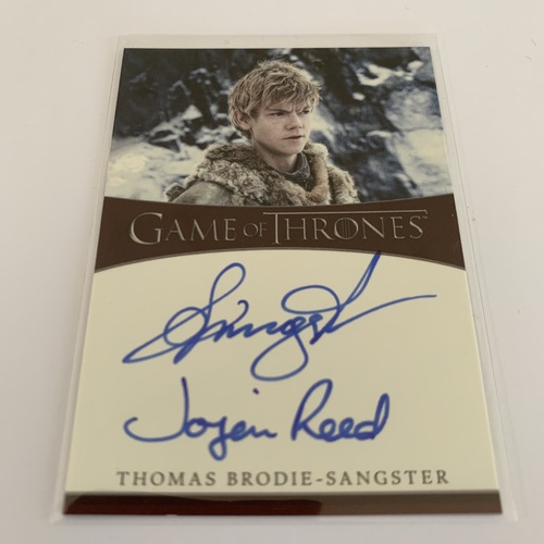 Game of Thrones Iron Anniversary S2 Autograph Thomas Brodie